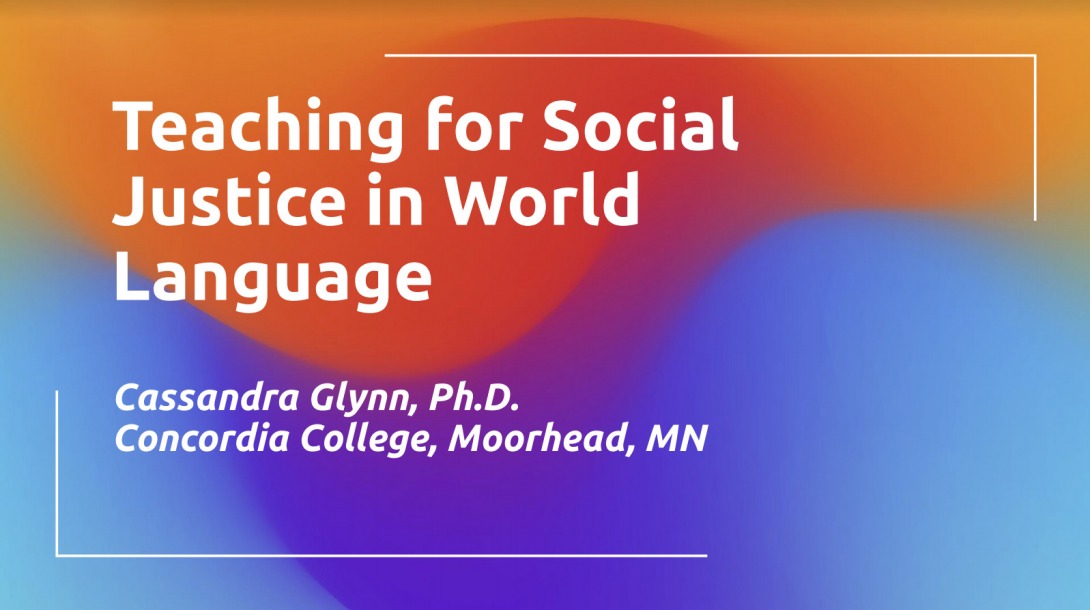 Social Justice in World Language workshop